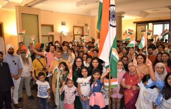 Consulate General of India, Milan under the aegis of Azadi Ka Amrit Mahotsav organized the 76th Independence Day celebrations on 15th August 2022 in Milan 